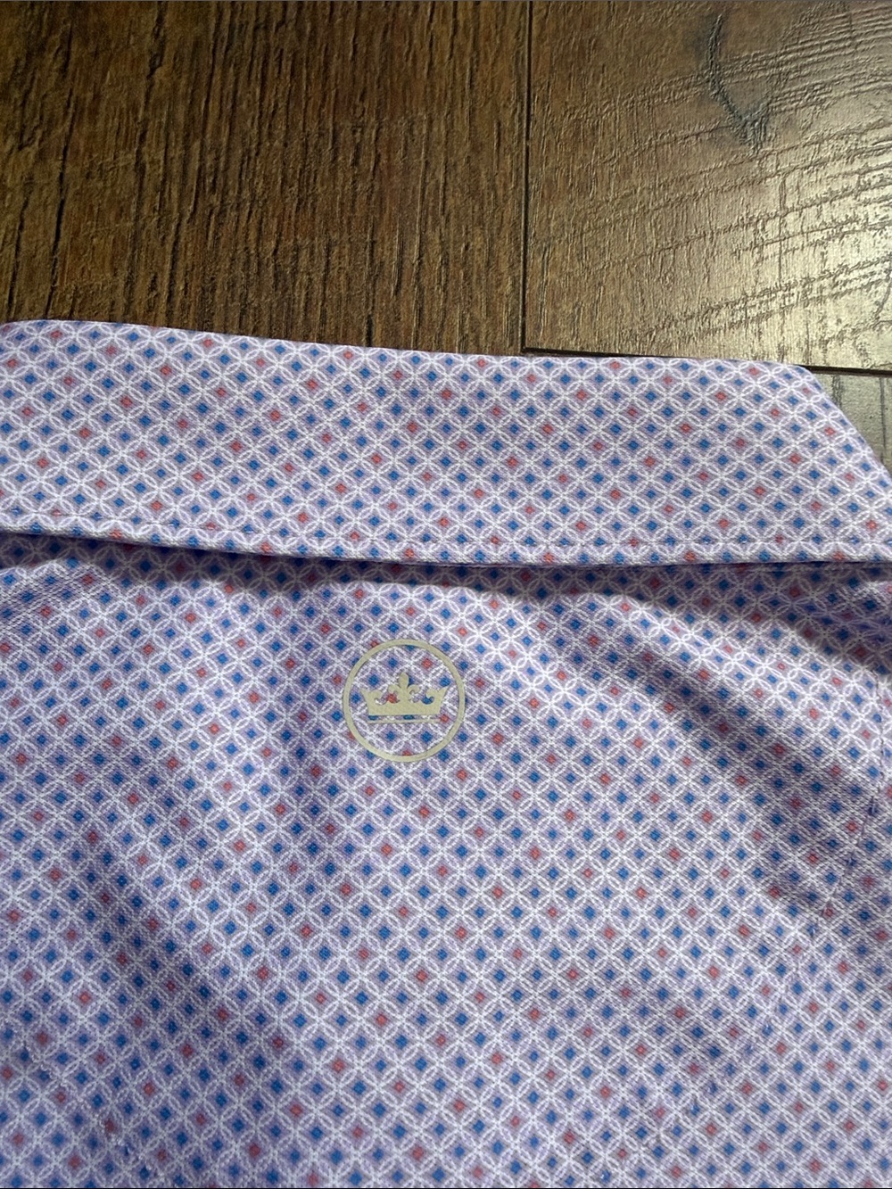 Peter Millar Lavender Micro-Print Polo Shirt - Picture 9 of 9